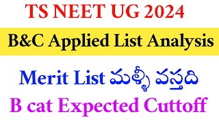 NEET UG 2024 | Telangana B cat Expected Cuttoff | Vision Update