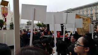 Manifestazione contro il razzismo, piazza Duomo, Milano, 2/3/2019