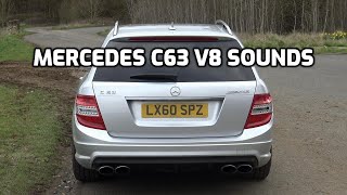 Mercedes C63 V8 Cold Start and Acceleration Sound