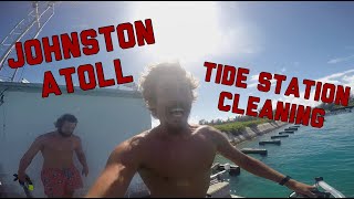 Cleaning the Johnston Atoll Tide Station