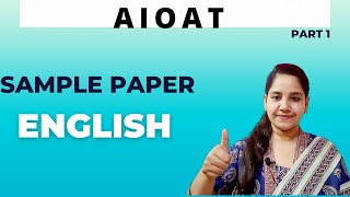 Aioat Sample Paper | English | Exam se phle jrur dekhlen| Dream Special