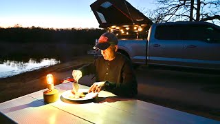 FIRST night in my rooftop tent in freezing temps w/ a diesel heater