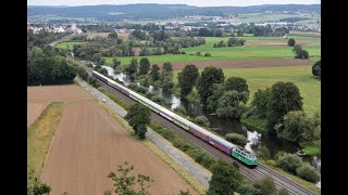 Züge bei Nabburg am 19.9.21 vom Fotopunkt am Plentlkreuz