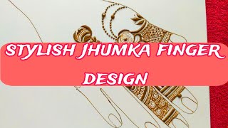 Day22||latest jhumka design for finger || stylish finger Henna design ||#beautiful