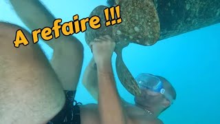 On fait nettoyer la coque du bateau et mauvaise surprise !!!