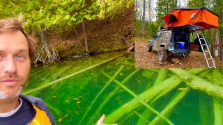 Overland camping, Jeep Wrangler 4x4 Offroad and all the beaver two guys could handle