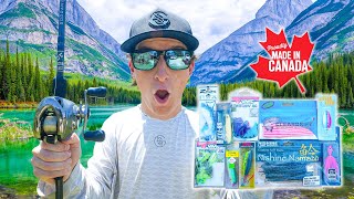 Fishing With ONLY Canadian Lures For 24 Hours (Crazy Baits)