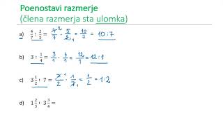 Poenostavljanje razmerij - 3. del - ULOMKI