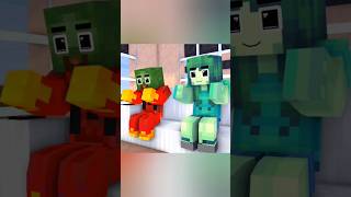 Monster School. Zombie's family was very happy..But? Minecraft animation #minecraft #shorts