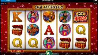 108 HEROES Online Slot Machine Live Play BONUS PLAY