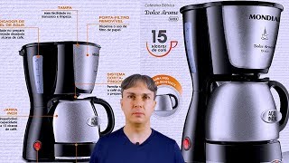 Cafeteira Mondial Dolce Arome INOX C-34JI-15X Unboxing, como usar, primeira vez, teste, como limpar