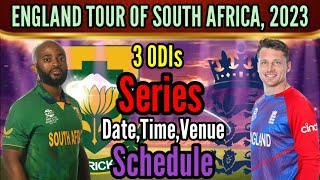 South Africa vs England ODI Series Schedule 2023 | All Matches Schedule, Time & Venue | SA VS ENG