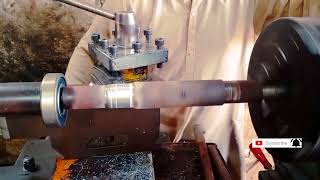 water pump shaft repair by leathe machine