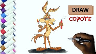 Drawing Coyote !!! How To Draw Coyote from Looney Tunes