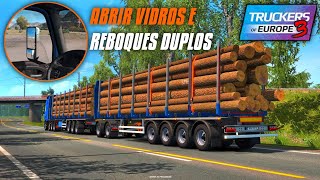 OPÇÃO DE COMPRA REBOQUES, ABRIR VIDROS, REBOQUES DUPLOS e SISTEMA DE MOTORISTA- TRUCK OF EUROPE 3.