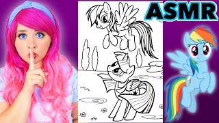 ASMR Coloring My Little Pony Rainbow Dash & Twilight Sparkle | Calming ASMR Coloring for Relaxation