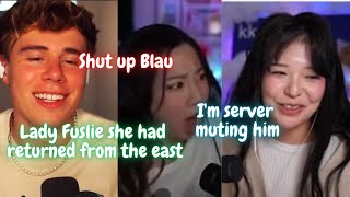 Miyoung and Fuslie can't take anymore of Blau's Roleplays.