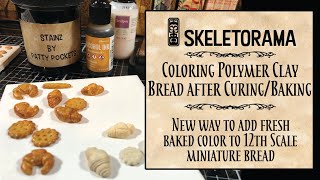 Coloring Polymer Clay Bread After Curing/Baking