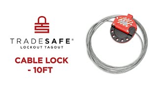 Adjustable Cable Lock Out Device - 10ft | TRADESAFE