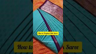 How to Prepleat Silk Saree for wedding #ytshorts #tutorial #howtoprepleatsaree #reels #boxfolding