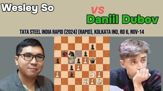 Intense Battle: Wesley So vs. Daniil Dubov - Tata Steel India Rapid 2024 🎉