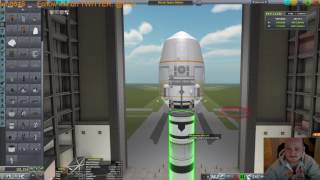 Kerbal Realistic Space Program - Munar Space Station (MSS) launch