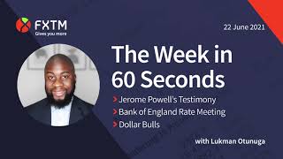 Jerome Powell testimony, BoE meeting & Dollar in focus - The week in 60 seconds | FXTM | 22/06/2021