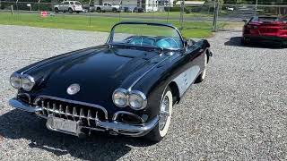 1960 Corvette Convertible Black with Turquoise Interior 283/245HP 2X4 Carburetors 4 Speed