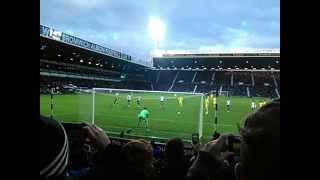 WBA v Spurs 30.01.15 Kane Penalty fans view