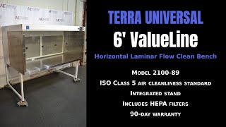 Terra Universal ValuLine 6’ Horizontal Laminar Flow Clean Bench (Item - 1695B CL BENCH)