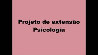 Portfólio Projeto de extensão - Psicologia