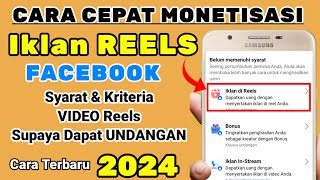 CARA MONETISASI REELS FACEBOOK 2024 | SYARAT MONETISASI REELS FACEBOOK 2024, MONETISASI FACEBOOK