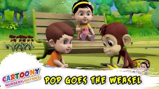 Pop Goes The Weasel | New Funny Animated Cartoon Story In Hindi | Cartoony Nursery Rhymes