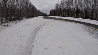 car off the road in alaska