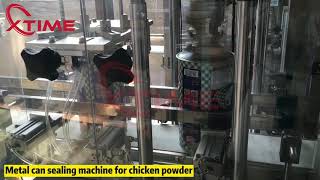 Metal can seamer machine for chicken powder