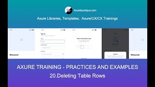 Axure Tutorial-Practices and Examples: 20.Deleting Table Rows