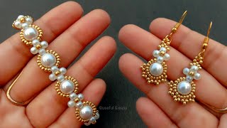 Pearl Jewelry Making//Bracelets & Earrings//Handmade Jewelry// Useful & Easy