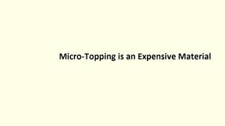 Micro Topping material calculator