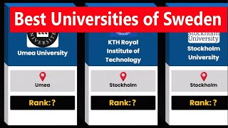 Best Universities of Sweden | Top 30 Universities Compared