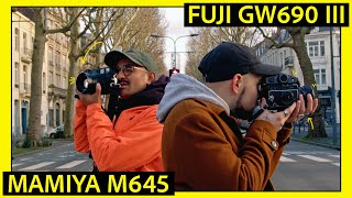 On ÉCHANGE nos ARGENTIQUE Moyen Format : SON FUJI GW690 III avec mon MAMIYA M645 ! (feat Hugo PDV)