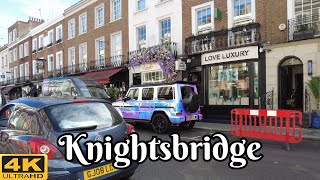 Knightsbridge  Most Expensive Area | Relaxing walk tour in 4K