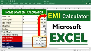 Home Loan EMI Calculator Excel | Home Loan EMI Excel Calculation | EMI in EXCEL