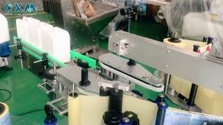 Vat double sided labeling machine | Double-sided labeler | Manual Round Labeling Machine