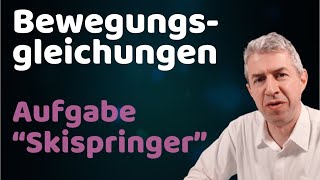 Physik-Aufgabe: Bewegungsgleichungen aufstellen und Beschleunigung berechnen