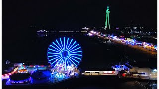 World famous Blackpool Tower & Ulluminations - Drone footage