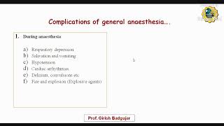 General anaesthetics: Part 3 : Volatile and non volatile anaesthetics