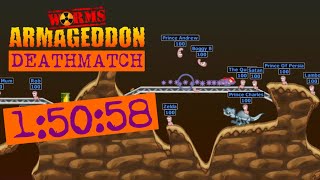 Worms Armageddon (PC) - Deathmatch speedrun in 1:50:58 (BIG PB!)