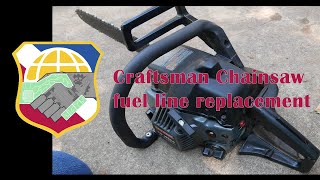 Sears Craftsman Chainsaw fuel line replacement - 2 stroke engine poulan