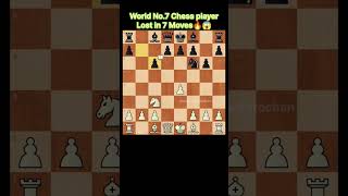 G.M.Wesly so Lost in 7 moves🔥😱 #chess#chessgame #chesspuzzle#chessmaster #ajedrez#shorts#grandmaster