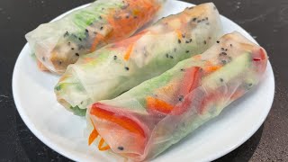 СПРИНГ РОЛЛЫ С КУРИЦЕЙ | ПОЛЕЗНАЯ И ВКУСНАЯ ЗАКУСКА | БЫСТРЫЙ ПП РЕЦЕПТ | SPRING ROLLS